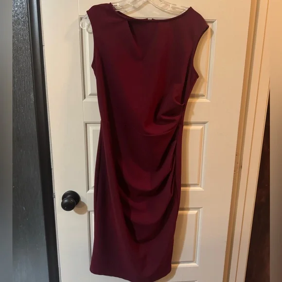 Burgundy Sleeveless Dress - Medium - Picture 2 of 7